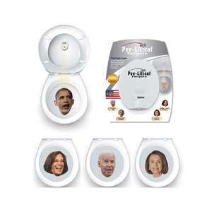 Conservative Comedy Peelitcal Target The Communist Crew (Biden, Obama, Pelosi, Kamala) Pee-Litical Target Toilet Light Projector