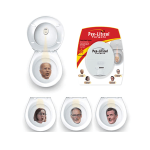 Conservative Comedy Peelitcal Target West Coast Commies (Biden, Gov. Brown, Gov. Newsom, Gov. Inslee) Pee-Litical Target Toilet Light Projector