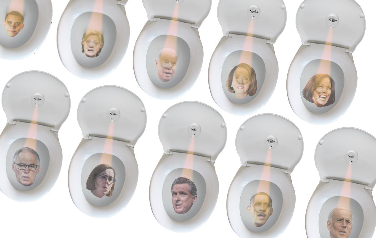 Peeltical Targets Toilet Light Projects and Funny Political